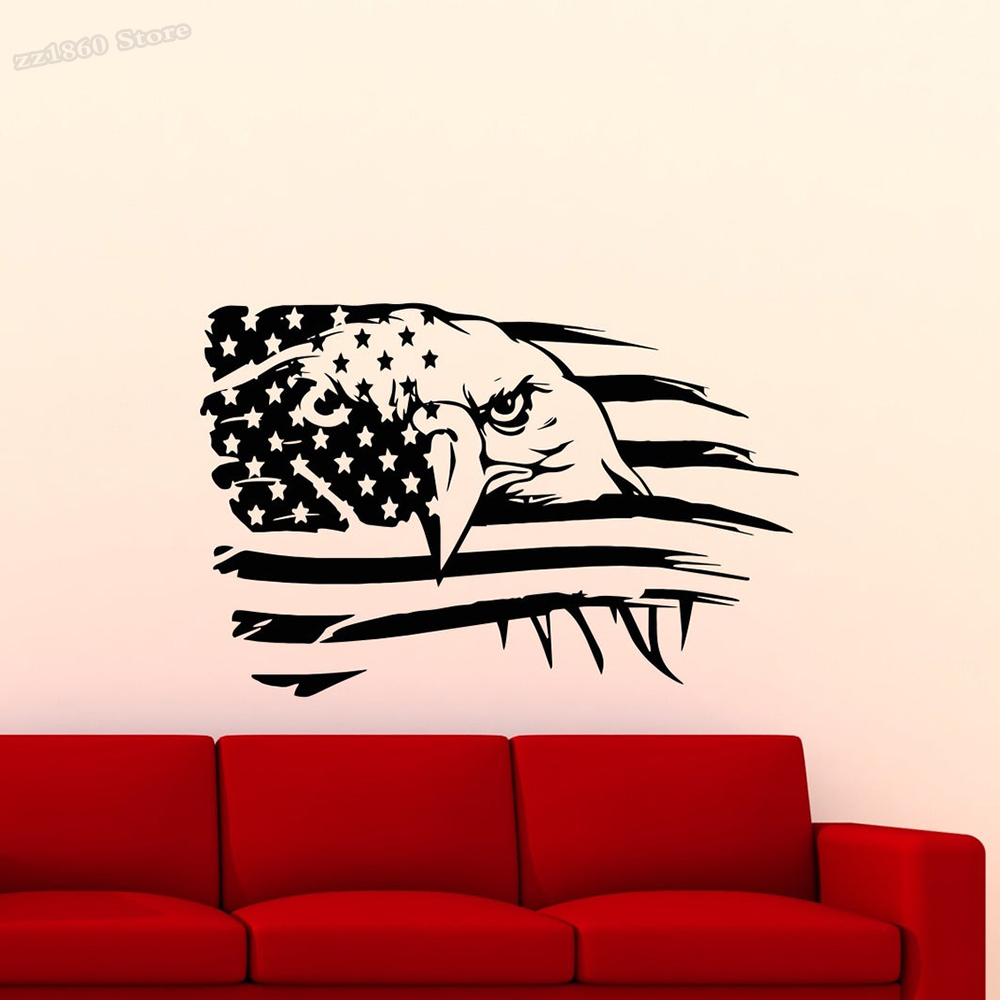 Office Furniture In Usa - Lá Cờ Mỹ Decal Dán Tường