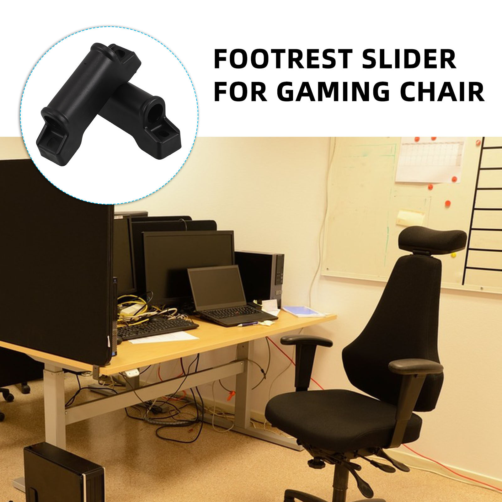 Office Footrest Cushion - 2Pcs Versatile Footrest Sliders for Recliner