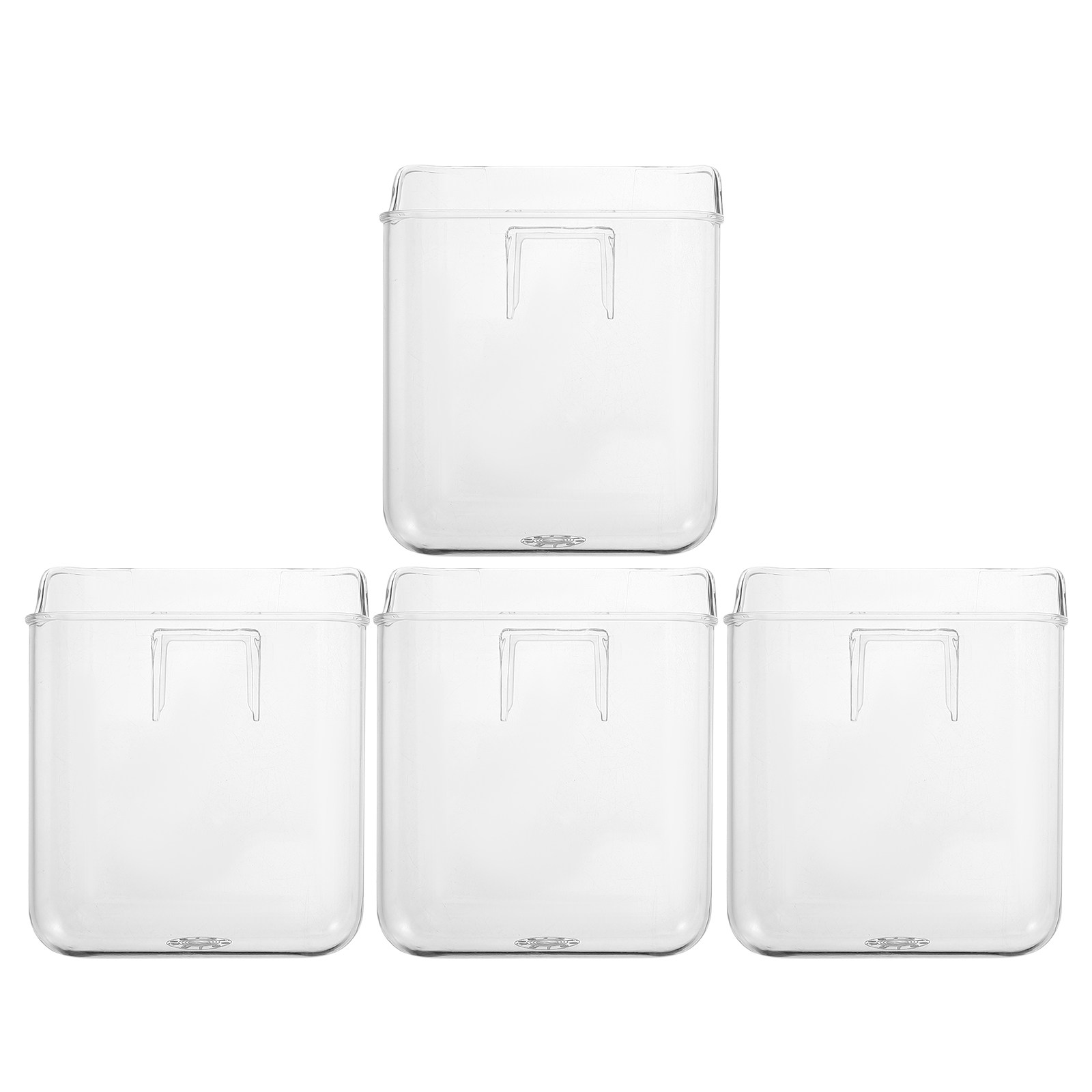 Office Storage Cabinet - 4Pcs Wall Mount File Organizer Transparent