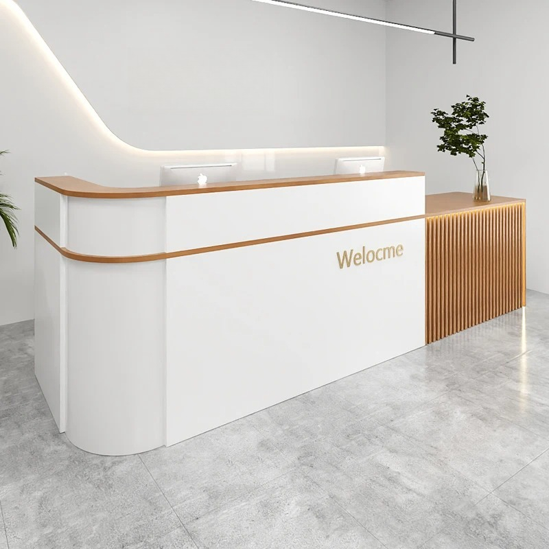 Office Furniture In Usa - Storage Luxury Reception Desk Senior Beauty