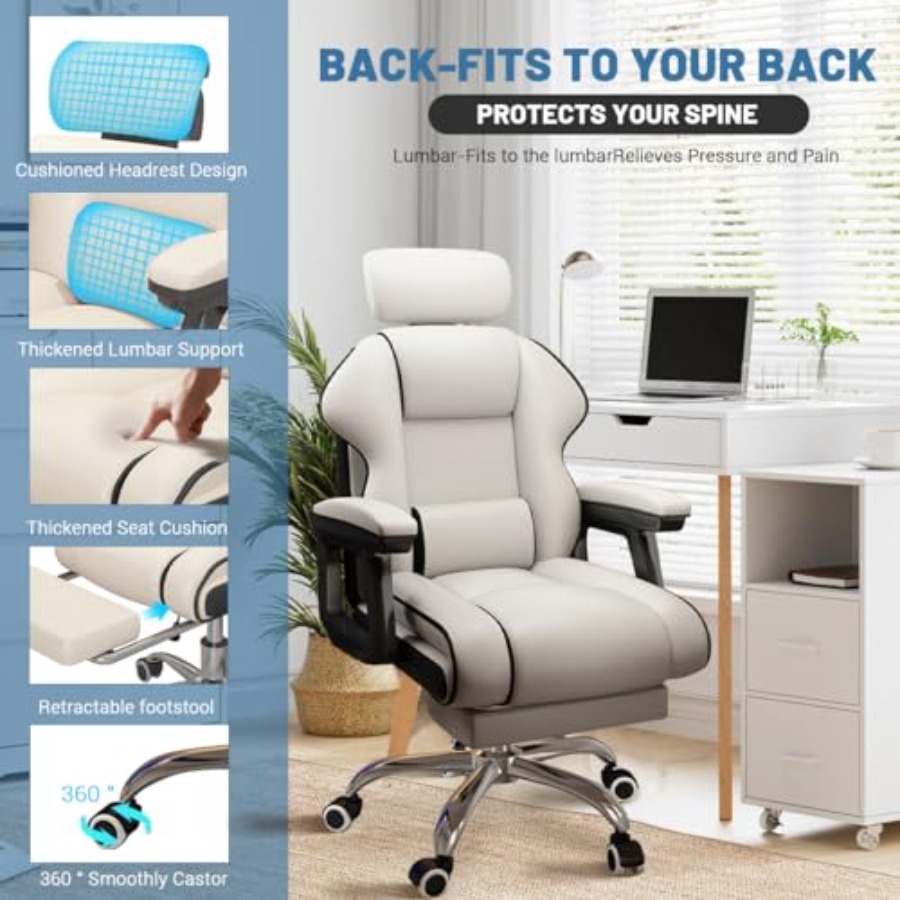 Home office desk chair: PU lea - đánh giá và giá Office Footrest Cushion