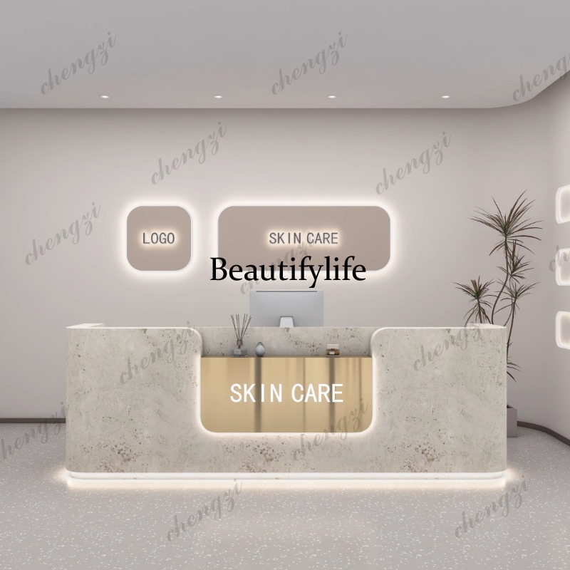 A68 Logo Beauty Reception Desk - đánh giá và giá Office Furniture Logo